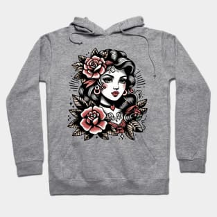 Gypsy Girl Traditional Tattoo Hoodie